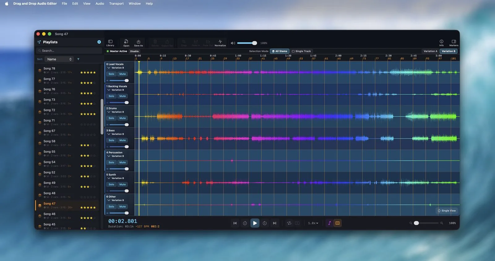 Custom waveform styles