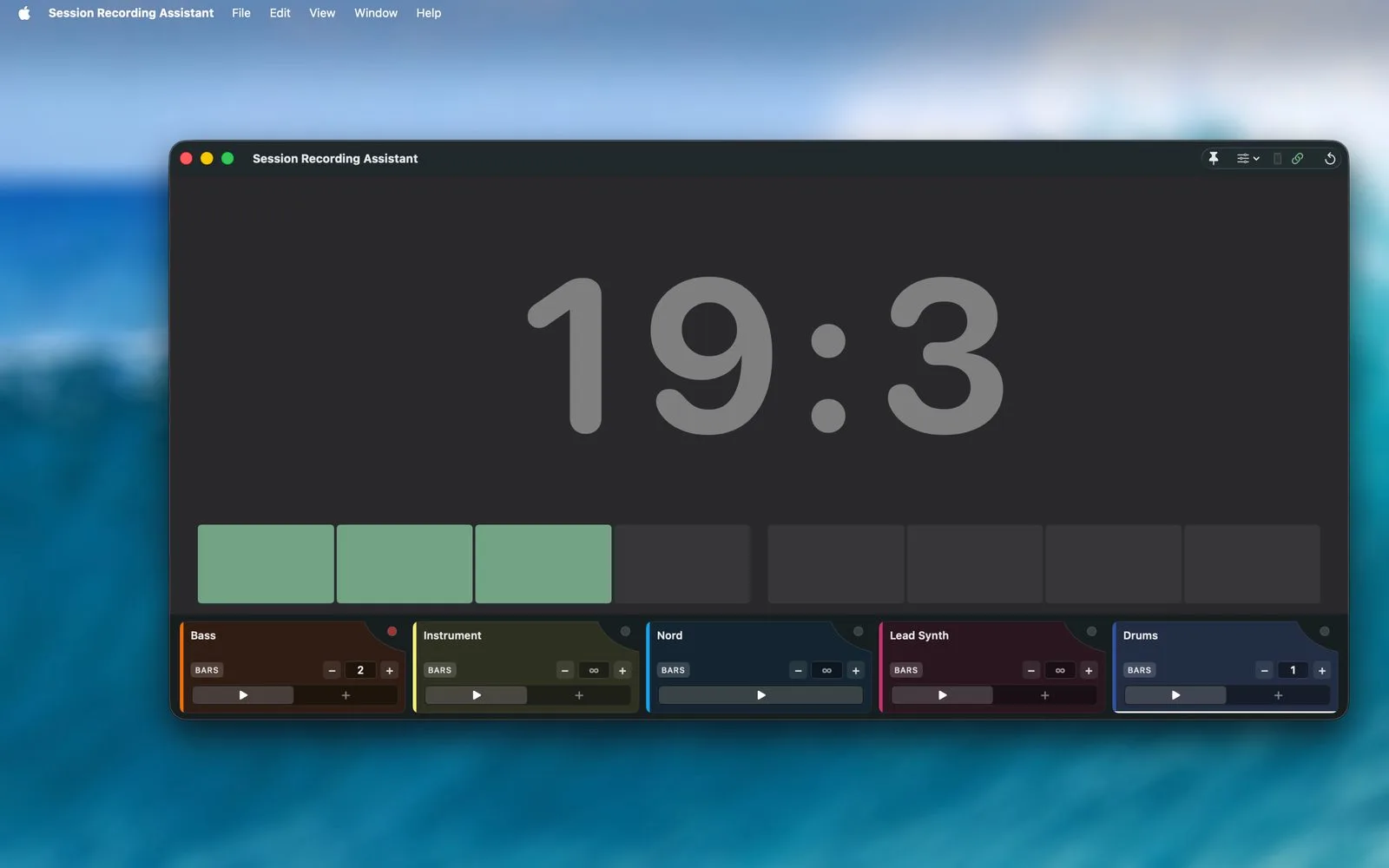 Session Recording Assistant large beat display